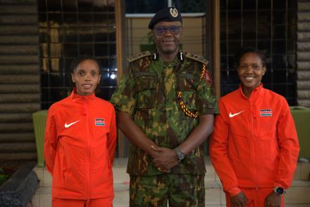 Welcoming Kenya police athletes from Tokyo